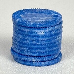 Lot of 10 Tripoley Marbled BLUE CHIPS ONLY Vintage 1975 Cadaco No 255